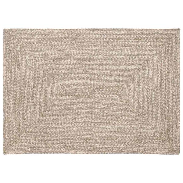 vidaXL Tapetes de &aacute;rea Retangular Natural e Branco 140 x 200 cm