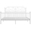 vidaXL Estrutura de cama metal 200x200 cm branco