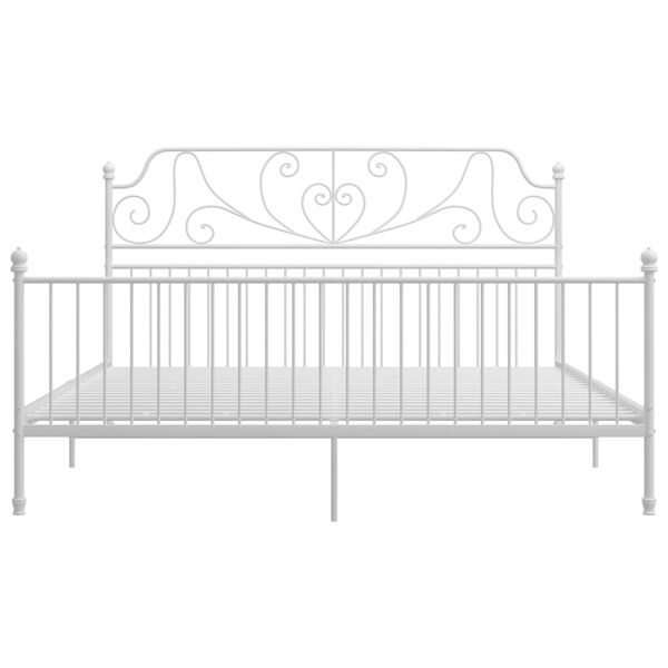 vidaXL Estrutura de cama metal 200x200 cm branco