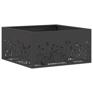 vidaXL Fire Pit Preto 60 x 60 x 30 cm Aço