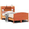 vidaXL Cama com estante sem colch&atilde;o 135x190 cm pinho maci&ccedil;o