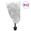 vidaXL Coberturas para plantas com cord&atilde;o 12 pcs 70 g/m&sup2; 0,8x1 m