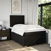 vidaXL Cama boxspring com colch&atilde;o 120x190 cm tecido preto