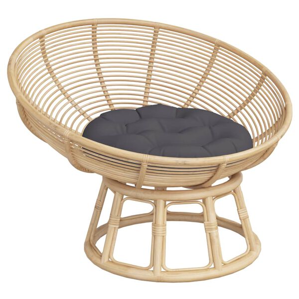 vidaXL Almofad&atilde;o redondo &Oslash; 60 x11 cm tecido oxford antracite