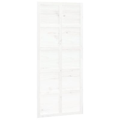 vidaXL Porta de celeiro 90x1,8x214 cm madeira de pinho maciça branco