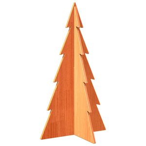 vidaXL &Aacute;rvore de Natal decorativa 80 cm pinho maci&ccedil;o castanho-mel