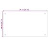 vidaXL Painel anti-salpicos cozinha 70x40 cm vidro temp. transparente