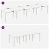 vidaXL Conjunto de Jantar para Jardim 9 pcs Branco Polipropileno