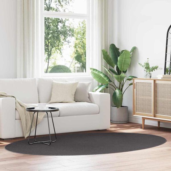 vidaXL Tapete HUARTE Antracite 230 x 160 cm 100% Poli&eacute;ster