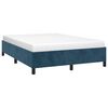 vidaXL Estrutura de cama sem colch&atilde;o 140x190 cm veludo azul-escuro