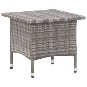 vidaXL Mesa de centro 50x50x47 cm vime PE cinzento