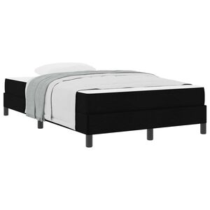 vidaXL Cama Box com colch&atilde;o Preto 120 x 190 cm tecido