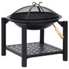 vidaXL Braseira com ati&ccedil;ador 54x54x55 cm a&ccedil;o