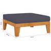 vidaXL 5 pcs conjunto lounge de jardim c/ almofad&otilde;es ac&aacute;cia maci&ccedil;a