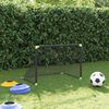 vidaXL Baliza de futebol infantil dobrável 90x64x64 cm preto