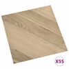 vidaXL Pranchas de Piso 55 pcs Castanho 5,11 m&sup2; PVC