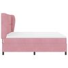 vidaXL Cama Box com colch&atilde;o com cabeceira Rosa 200 x 180 cm Poli&eacute;ster