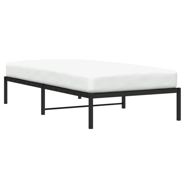 vidaXL Estrutura de cama 100x200 cm metal preto