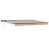 vidaXL Estrutura de Toldo Manual com LEDs Bege e Antracite 4 &times; 3 m