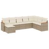vidaXL 8 pcs conjunto de sof&aacute;s p/ jardim com almofad&otilde;es vime PE bege