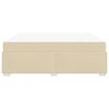 vidaXL Estrutura da Cama com colch&atilde;o Creme 180 x 200 cm tecido