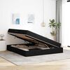 vidaXL Cama com arruma&ccedil;&atilde;o e colch&atilde;o Preto 160 x 200 cm Poli&eacute;ster