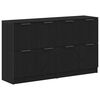 vidaXL Buffet 2 pcs Carvalho Preto 60 x 30 x 70 cm Madeira processada