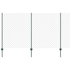 vidaXL Cerca de Cadeia com Poste 25 x 1,4 m (L x A)