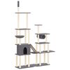 vidaXL &Aacute;rvore p/ gatos c/ postes arranhadores sisal 279cm cinza-escuro