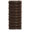 vidaXL Toalhas de banho premium SOLUND 10pcs 70x140cm 600gsm castanho