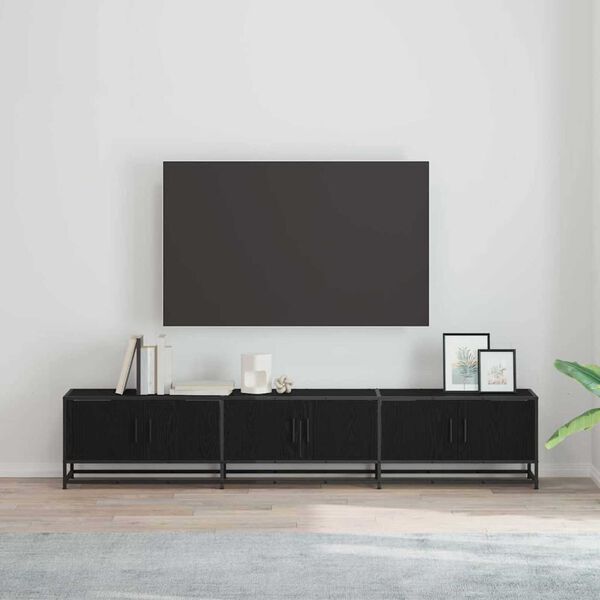 vidaXL Unidades de TV 2 pcs Carvalho Preto 210 x 35 x 41 cm