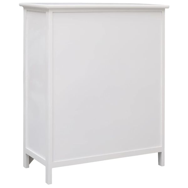 vidaXL Arm&aacute;rio com 6 gavetas 60x30x75 cm madeira de paulownia branco