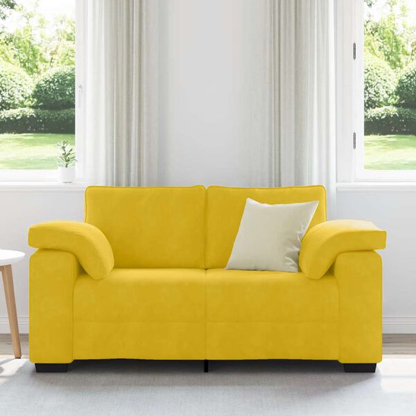 vidaXL Sof&aacute;-luvas 160x77x82 cm veludo amarelo