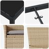 vidaXL Conjunto de Jantar para Jardim com almofada 7 pcs Bege vime PE