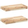 vidaXL Prateleiras flutuantes 2pcs 40x20x4cm ac&aacute;cia maci&ccedil;a n&atilde;o tratada