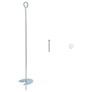 vidaXL &Acirc;ncora para Terra 10 pcs Prateado &Oslash;10 x 60 cm Metal Galvanizado
