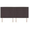 vidaXL Cabeceira LED com cabeceira Marrom Escuro 200 cm Poli&eacute;ster