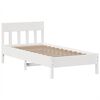 vidaXL Cama sem colch&atilde;o 90x200 cm madeira de pinho maci&ccedil;a branco