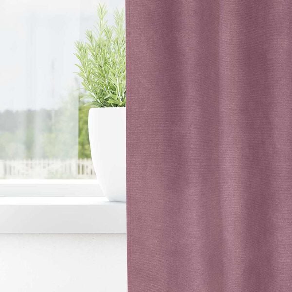 vidaXL Cortinas opacas 2 pcs Rosa Escuro 140 x 175 cm Veludo