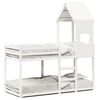 vidaXL Beliche com telhado 90x190 cm madeira de pinho maci&ccedil;a branco