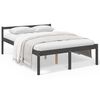 vidaXL Cama para idosos 120x200 cm pinho maci&ccedil;o cinza
