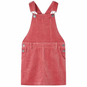 vidaXL Vestido com peitilho para crian&ccedil;a bombazina rosa 116