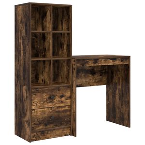 vidaXL Mesa Carvalho Defumado 115,5 x 40 x 127 cm 2 unid.