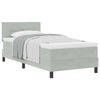 vidaXL Cama Box com cabeceira Cinzento-claro 90 x 200 cm Veludo