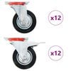 vidaXL 24 pcs rodas girat&oacute;rias 100 mm