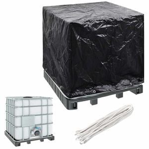 vidaXL Cobertura para recipiente IBC com 8 ilh&oacute;s 116x100x120 cm