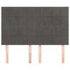 vidaXL Cabeceira Cinza Escuro 144x5x118/128 cm Veludo