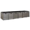 vidaXL 17 pcs conjunto jantar exterior com almofad&otilde;es vime PE cinzento