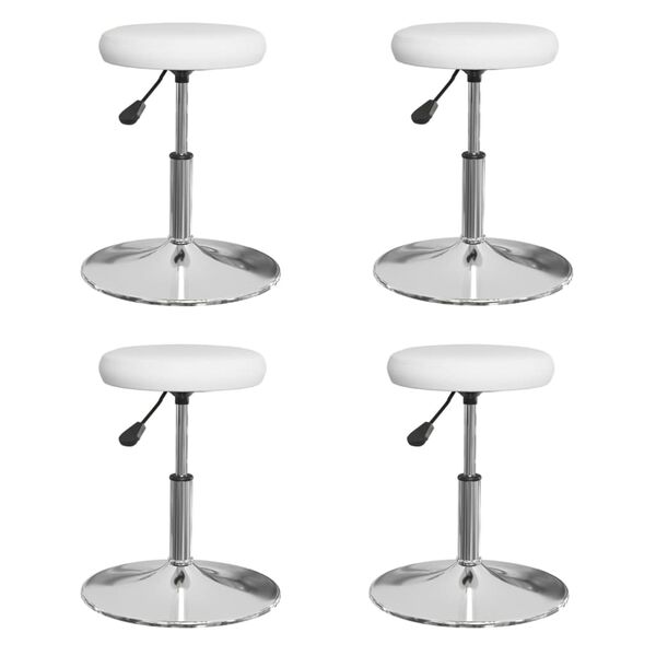 vidaXL Cadeiras de jantar 4 pcs couro artificial branco