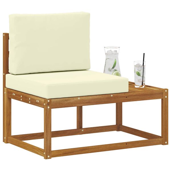 vidaXL Sof&aacute; de Canto Externo com almofada Natural 91 x 63 x 73 cm